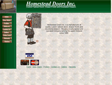 Tablet Screenshot of homesteaddoorsinc.com